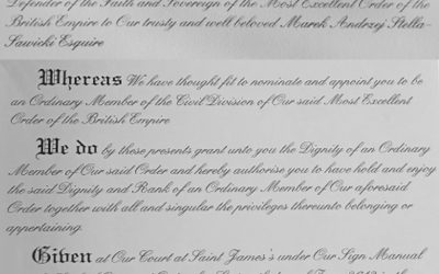 Her Majesty The Queen Elizabeth II and Prince Philip graciously signed on 16th June 2012 this MBE Order nomination