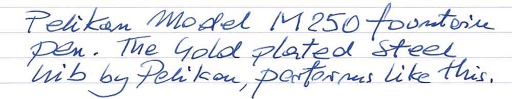 Pelikan Model M250 Fountain Pen (1985) - writing sample