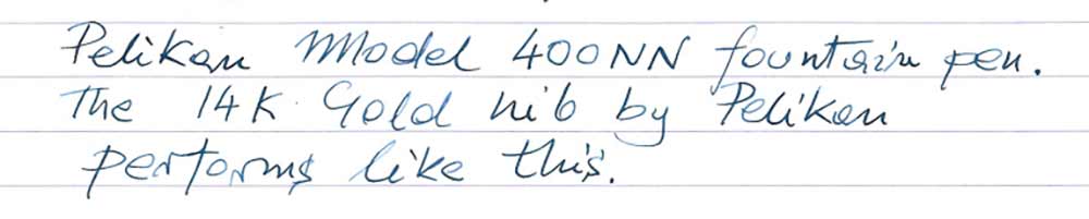 Pelikan Model 400 NN Fountain Pen (1957-64) - writing sample
