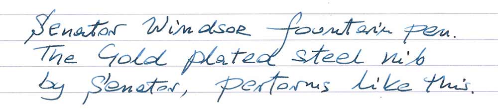 Senator Windsor Vintage Fountain Pen (pre-1990) - writing sample