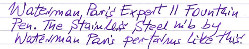 Waterman Expert Mk II Fountain Pen (2002-2023) - writing samepl