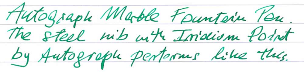 Autograph Marble Fountain Pen (1935-50) - writing sample