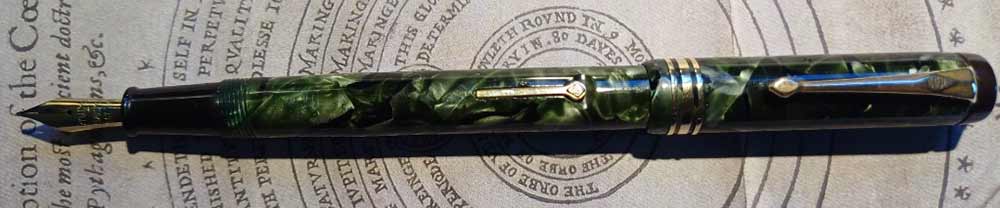 Conway Stewart Model 388 Marble Fountain Pen (circa 1940) - pen