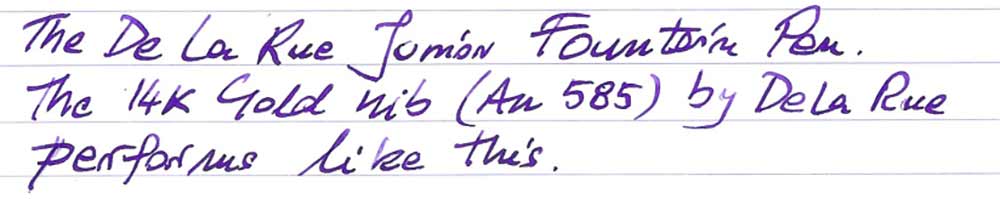 The De La Rue Junior Fountain Pen (circa 1940) - writing sample