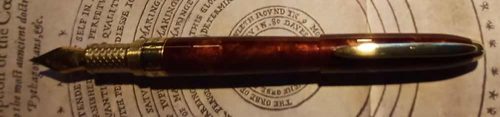 Mulberry Art Deco Style Fountain Pen (mid 1990s) - pen