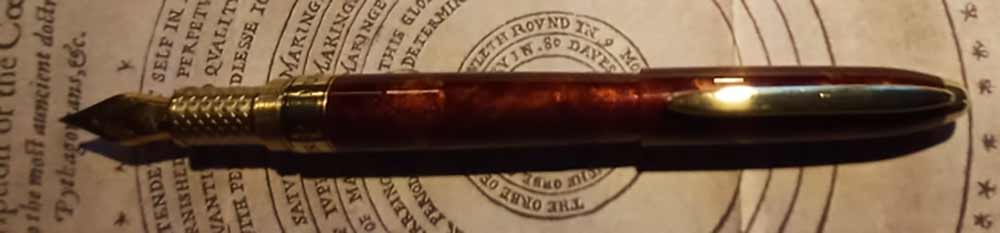 Mulberry Art Deco Style Fountain Pen (mid 1990s) - pen