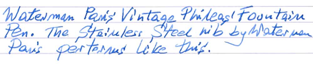 Waterman Vintage Fountain Pen (1980s-1990s) - writing sample