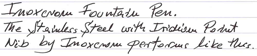Inoxcrom Fountain Pen (post 2012) - writing sample