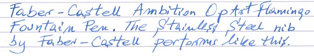 Faber-Castell (Graf von) Ambition OpArt Flamingo Fountain Pen (pre-2018) - writing sample
