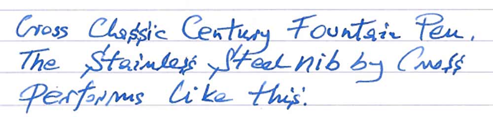 Cross Classic Century Fountain Pen (2023) - writing sample