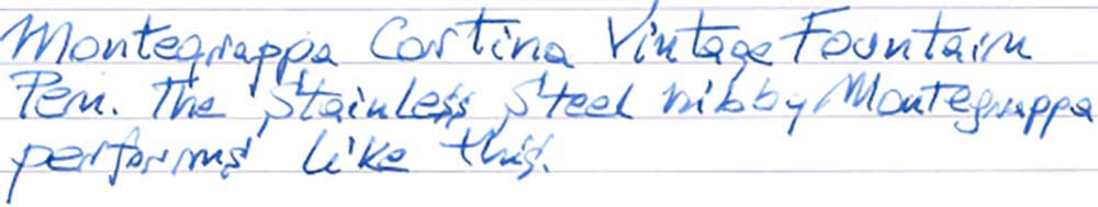 Montegrappa Cortina Vintage Fountain Pen (pre-1970s) - writing sample