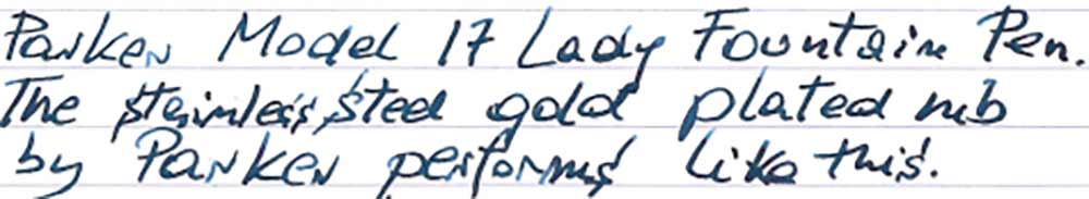 Parker Model 17 Lady Fountain Pen (1960s) - writing sample