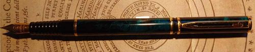 Waterman Vintage Laureat GT Marble Mk II Fountain Pen (1990s) - pen
