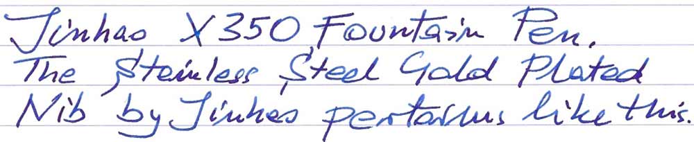 Jinhao X350 Fountain Pen (2020) - writing sample