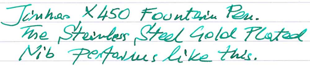 Jinhao X450 Fountain Pen (2019) - writing sample