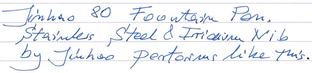 Jinhao 80 Fountain Pen (2023) - writing sample