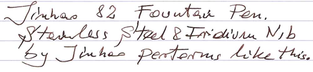 Jinhao 82 Fountain Pen (2023) - writing sample