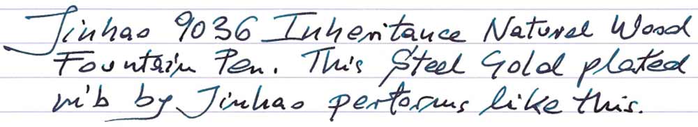 Jinhao 9036 Inheritance Natural Wood Fountain Pen (2023) - writing sample